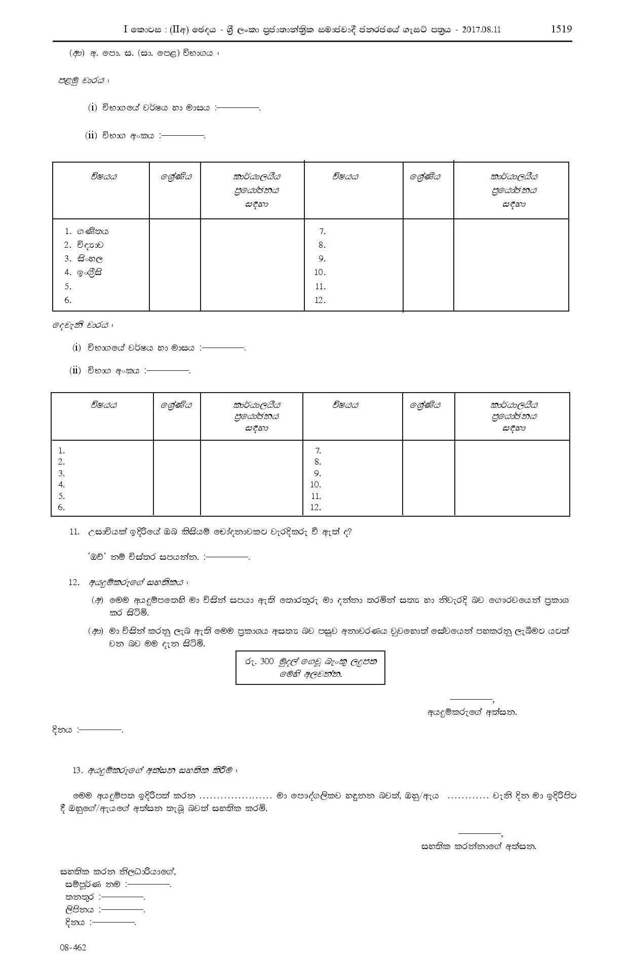 Recruitment to the Pupil Nurses Training (2017) - Ministry of Health, Nutrition & Indigenous Medicine